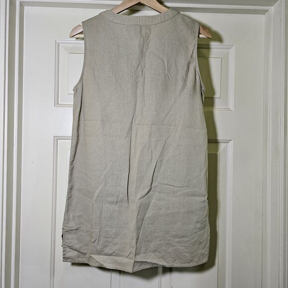 GLORIA VANDERBILT  Women's Sage Green Maggie Tank Top Sleeveless V-Neck Shirt - Picture 6 of 7